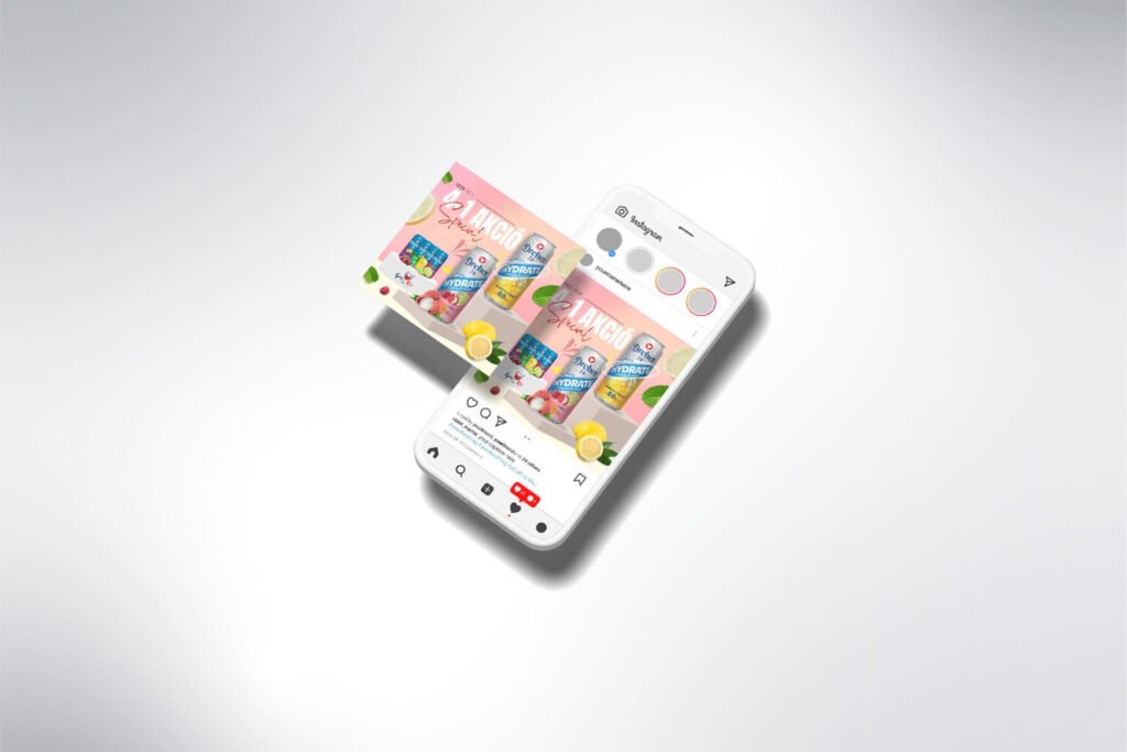 Mobiltelefon kijelzőn instagram hirdetés